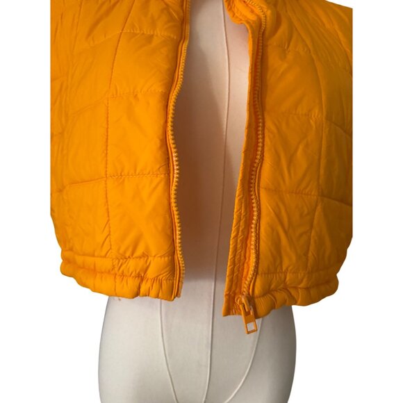2/$30 Zara XS-S Orange Quilted Puffer Vest Jacket - Picture 10 of 15
